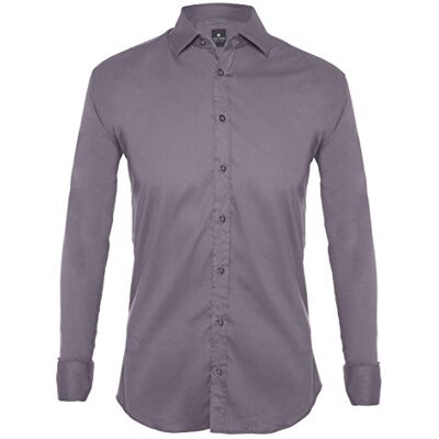 Tina Ferrà Camicia Uomo Elegante Tinta Unita Regular Camicie da Uomo in Cotone Manica Lunga, Camicia Uomo con Bottoni, Camicia Artigianale Sartoria Napoletana (Grigio 46) Tina Ferrà Camicia Uomo Elegante Tinta Unita Regular Camicie da Uomo in Cotone Manica Lunga, Camicia Uomo con Bottoni, Camicia Artigianale Sartoria Napoletana (Grigio 46)