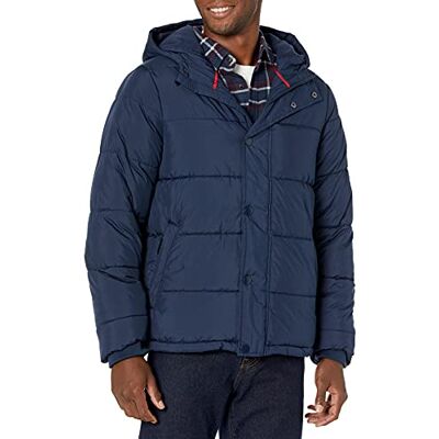 Amazon Essentials Piumino con Cappuccio Pesante Uomo, Blu Marino, XL Amazon Essentials Piumino con Cappuccio Pesante Uomo, Blu Marino, XL