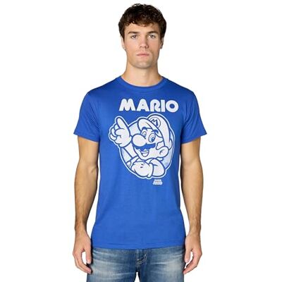 Nintendo Uomo T-Shirt Blu L Nintendo Uomo T-Shirt Blu L