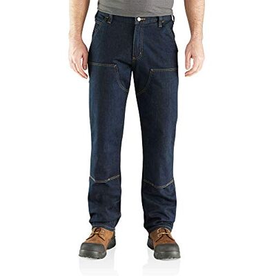 Carhartt , Jeans Rugged Flex® Utility, Rinforzato sul davanti, Relaxed Fit Uomo, Blu Erie, W42/L32 Carhartt , Jeans Rugged Flex® Utility, Rinforzato sul davanti, Relaxed Fit Uomo, Blu Erie, W42/L32