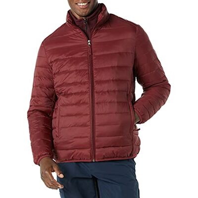 Amazon Essentials Piumino Leggero Impermeabile Pieghevole (Disponibile in Taglie Extra Forti) Uomo, Rosso Scuro, M Amazon Essentials Piumino Leggero Impermeabile Pieghevole (Disponibile in Taglie Extra Forti) Uomo, Rosso Scuro, M