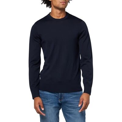 Brooks Brothers Maglione da Uomo in Lana Merino Girocollo a Maniche Lunghe, Marina Militare, XL Brooks Brothers Maglione da Uomo in Lana Merino Girocollo a Maniche Lunghe, Marina Militare, XL