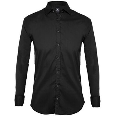 Tina Ferrà Camicia Uomo Elegante Tinta Unita Regular Camicie da Uomo in Cotone Manica Lunga, Camicia Uomo con Bottoni, Camicia Artigianale Sartoria Napoletana (Nero 49) Tina Ferrà Camicia Uomo Elegante Tinta Unita Regular Camicie da Uomo in Cotone Manica Lunga, Camicia Uomo con Bottoni, Camicia Artigianale Sartoria Napoletana (Nero 49)