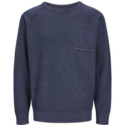 Jack & Jones Jcopigment Knit Crew Neck Maglione Lavorato a Maglia, Blazer Blu Marine, M Uomo Jack & Jones Jcopigment Knit Crew Neck Maglione Lavorato a Maglia, Blazer Blu Marine, M Uomo