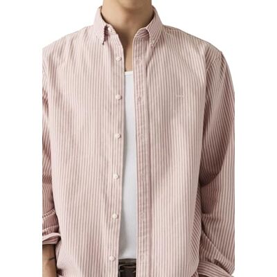 Levis Authentic Button Down Camicia a Bottone Basso, Waylon Stripe A Nat, L Uomo Levis Authentic Button Down Camicia a Bottone Basso, Waylon Stripe A Nat, L Uomo
