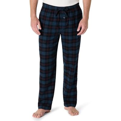 Amazon Essentials Pantaloni Pigiama in Flanella Traspirante (Disponibili nelle Taglie Big & Tall) Uomo, Nero Blu Motivo Scozzese, XXL Amazon Essentials Pantaloni Pigiama in Flanella Traspirante (Disponibili nelle Taglie Big & Tall) Uomo, Nero Blu Motivo Scozzese, XXL
