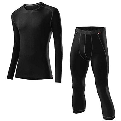 Löffler , Set di Abbigliamento Intimo Termico con Pantaloni 3/4 Uomo, Nero (Schwarz), 56 Löffler , Set di Abbigliamento Intimo Termico con Pantaloni 3/4 Uomo, Nero (Schwarz), 56