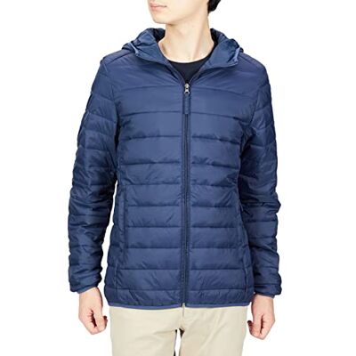 Amazon Essentials Piumino Leggero con Cappuccio Impermeabile e Ripiegabile Uomo, Blu Marino, M Amazon Essentials Piumino Leggero con Cappuccio Impermeabile e Ripiegabile Uomo, Blu Marino, M