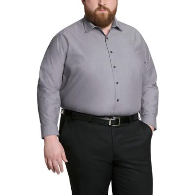 Kenneth Cole Dress Shirt Big And Tall Solid Camicia Elegante, Grafite, XL (Collo 44 cm Manica 94/97 cm) Uomo Kenneth Cole Dress Shirt Big And Tall Solid Camicia Elegante, Grafite, XL (Collo 44 cm Manica 94/97 cm) Uomo
