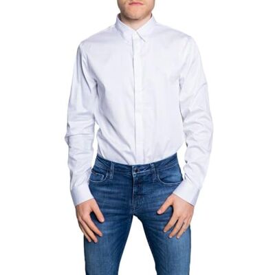 Armani Long Sleeve Stretch Cotton-Satin Button Up, Camicia, Armani Long Sleeve Stretch Cotton-Satin Button Up, Camicia,