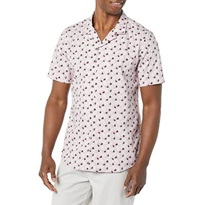 Amazon Essentials Camicia Estiva in Cotone a Maniche Corte Stile Resort Colletto con Bottoni Uomo Amazon Essentials Camicia Estiva in Cotone a Maniche Corte Stile Resort Colletto con Bottoni Uomo