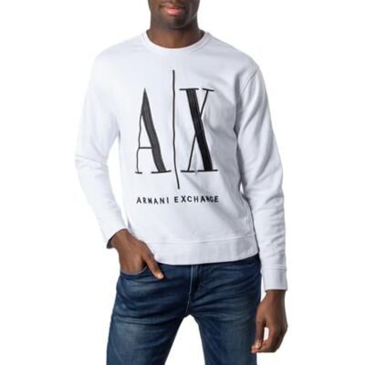 Armani Icon Project, Felpa, Uomo, Bianco (White 1100), XXL Armani Icon Project, Felpa, Uomo, Bianco (White 1100), XXL