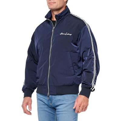 Armani Uomo Signature Logo Bomber Jacket Outerwear, blu navy, XL Armani Uomo Signature Logo Bomber Jacket Outerwear, blu navy, XL