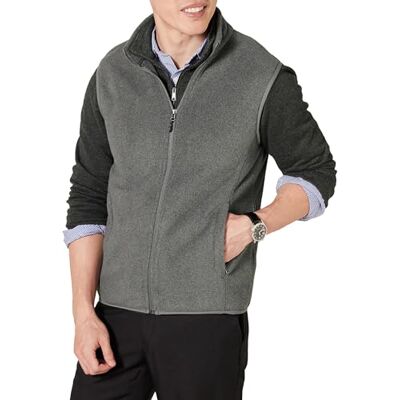 Amazon Essentials Gilet in pile con cerniera integrale (disponibile in taglie Big & Tall) Uomo, Carbone Puntinato, M Amazon Essentials Gilet in pile con cerniera integrale (disponibile in taglie Big & Tall) Uomo, Carbone Puntinato, M