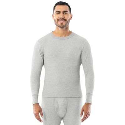 INDERA Tradizionale Long Johns Termico Manica Lunga, Uomo Heather Grey INDERA Tradizionale Long Johns Termico Manica Lunga, Uomo Heather Grey