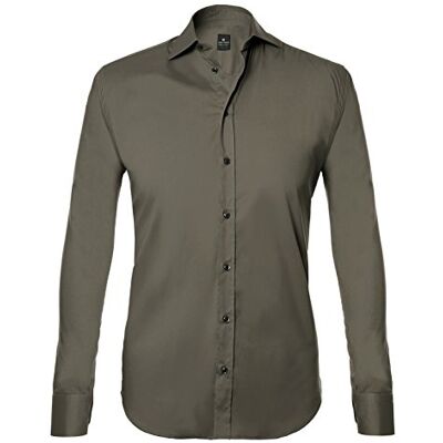 Tina Ferrà Camicia Uomo Elegante Tinta Unita Regular Camicie da Uomo in Cotone Manica Lunga, Camicia Uomo con Bottoni, Camicia Artigianale Sartoria Napoletana (Verde Militare 38) Tina Ferrà Camicia Uomo Elegante Tinta Unita Regular Camicie da Uomo in Cotone Manica Lunga, Camicia Uomo con Bottoni, Camicia Artigianale Sartoria Napoletana (Verde Militare 38)