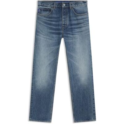 HUGO Jonah Regular Fit Jeans da Uomo in Denim di Cotone Lavato Blu Medio, 424 Blu Medio, 36W x 34L HUGO Jonah Regular Fit Jeans da Uomo in Denim di Cotone Lavato Blu Medio, 424 Blu Medio, 36W x 34L