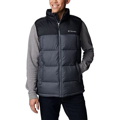 Columbia Pike Lake Vest, Piumino Smanicato Gilet Uomo, Black/Graphite, XL Columbia Pike Lake Vest, Piumino Smanicato Gilet Uomo, Black/Graphite, XL