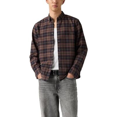 Levis Authentic Button Down Chocolate GMT Dye Levis Authentic Button Down Chocolate GMT Dye