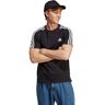 Adidas Essentials Single Jersey 3-Stripes T-Shirt, Maglietta a Maniche Corte Uomo, Black/White, S