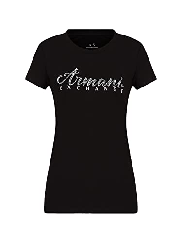 Armani Short Sleeve Classic Script Logo Scoop Neck T-Shirt, T-Shirt,