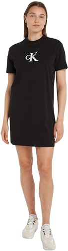 Calvin Klein Satin T-Shirt Dress J20J223434 Vestiti, Nero (CK Black), XL Donna