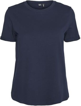 Vero Moda Vmpaula S/S Maglietta Noos T-Shirt, Blazer Blu Marine, S Donna