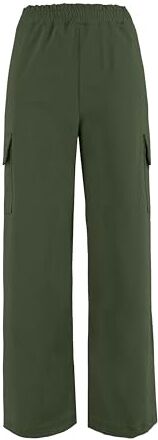 JOPHY & CO. Pantalone Donna Cargo Gamba Larga (cod. 8802) (M, Militare Scuro)