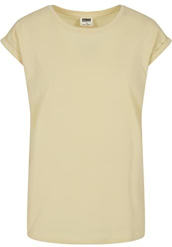 Urban Classics Ladies Organic Extended Shoulder Tee, Maglietta Donna, Giallo (Softyellow), S