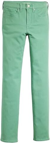 Levis 314 Shaping Straight Jeans, Beryl Green, 28W / 34L Donna