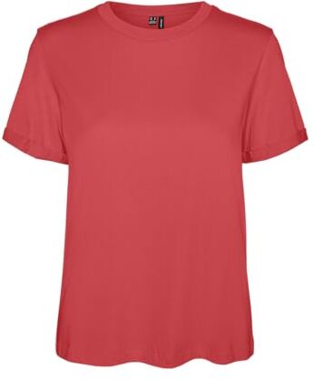 Vero Moda Vmpaula S/S Maglietta Noos T-Shirt, Cayenne, XL Donna