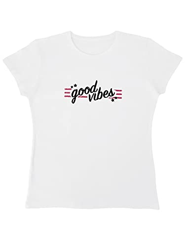 JOPHY & CO. T-Shirt Maglietta Maniche Corte Bianca Donna con Immagine Stampata (cod.9051) (Fantasia n°21, M)