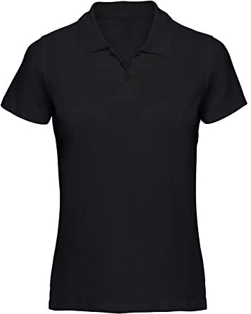 CHEMAGLIETTE! - ABBIGLIAMENTO E PERSONALIZZAZIONI Chemagliette Polo Donna Manica Corta Maglia Abbigliamento da Lavoro, T Shirt 100% Cotone Piquet, Maglietta Tinta Unita con Colletto e Bottoni Evolution