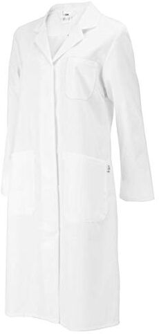 BP -38n Cappotto da donna, a maniche lunghe, colletto con risvolto, 230,00 g/m², in puro cotone, bianco, 38n