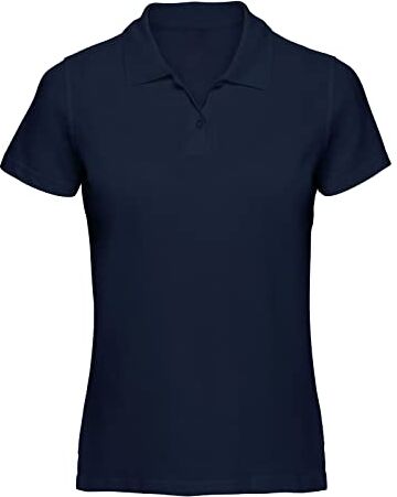 CHEMAGLIETTE! - ABBIGLIAMENTO E PERSONALIZZAZIONI Chemagliette Polo Donna Manica Corta Maglia Abbigliamento da Lavoro, T Shirt 100% Cotone Piquet, Maglietta Tinta Unita con Colletto e Bottoni Evolution