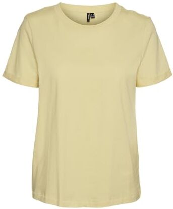 Vero Moda Vmpaula S/S-Maglietta Noos Top, Mellow Giallo, S Donna