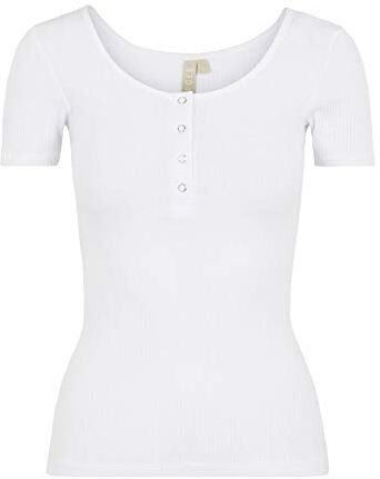 PIECES PCKITTE SS Top Noos BC T-Shirt, Bianco Brillante, S Donna