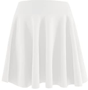 JOPHY & CO. Gonna Donna Plissettata Midi Versatile Vita Elastica (XL, Bianco Corto)