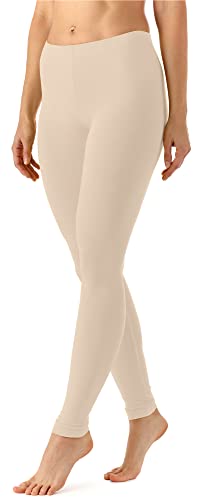 Merry Style Lunghi Donna in Viscosa con Elastan Ampia Pantaloni Donna Banda Elastica Leggins Donna per Casa Palestra Tempo Libero MS10-143 (Beige, M)