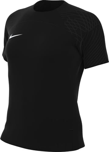Nike W NK DF STRKE III JSY SS, T-Shirt Donna, Black/Black/Black/White, XL