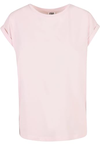Urban Classics Ladies Organic Extended Shoulder Tee, Maglietta Donna, Rosa (Pink), XL