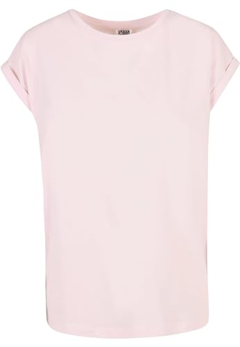 Urban Classics Ladies Organic Extended Shoulder Tee, Maglietta Donna, Rosa (Pink), XS