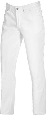 BP Unisex Puro Cotone Jeans 5 Tasche Bianco, Taglia 31/36