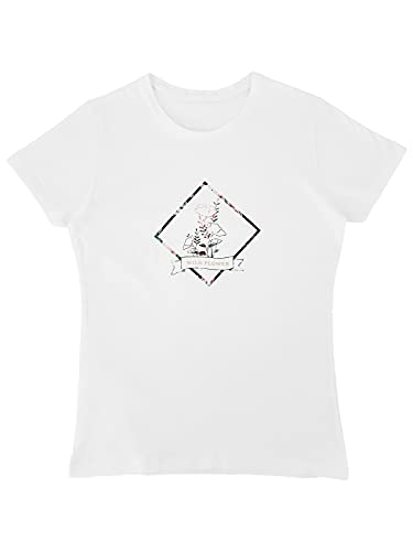 JOPHY & CO. T-Shirt Maglietta Maniche Corte Bianca Donna con Immagine Stampata (cod.9051) (Fantasia n°19, M)