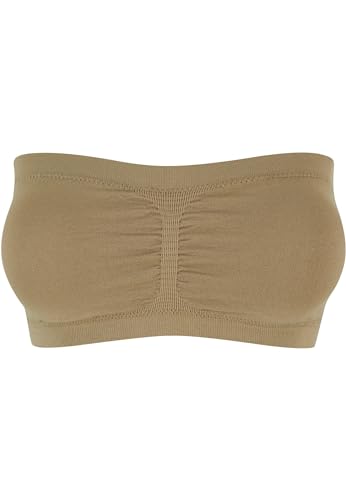 Urban Classics Tb683-Donna Pads Bandeau Canottiera, Cachi, S Kurz Donna