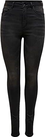 Only Jeans skinny femminili OnlRoyal Life HW Skinny Fit Jeans, Nero