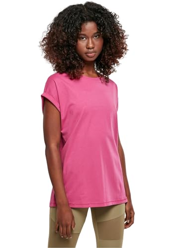 Urban Classics t-shirt da Donna con Manica Arrotolata, Maglietta a Maniche Corte in Cotone, Colore: Viola (Brightviolet), Taglia: S
