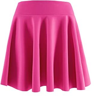 JOPHY & CO. Gonna Donna Plissettata Midi Versatile Vita Elastica (2XL, Fucsia Corto)