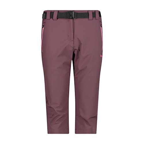 CMP Pantaloni capri elasticizzati da donna, Plum, 50