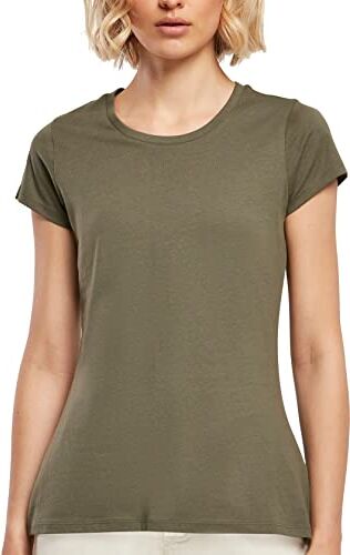 Build Your Brand Maglietta da Donna Basic T-Shirt, Oliva, XL